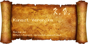 Kunszt Veronika névjegykártya